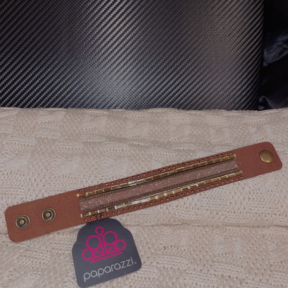 Paparazzi Western Buckle Copper Urban Bracelet - Picture 4 of 5